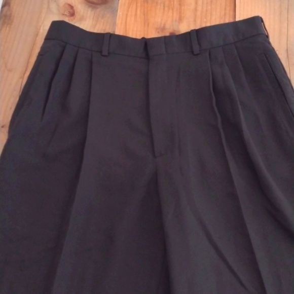 Savane Dark Green Pleated Cuffed Dress Pants Size 33x30 - Picture 6 of 13